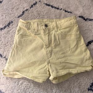 light yellow H&M jean shorts size 2